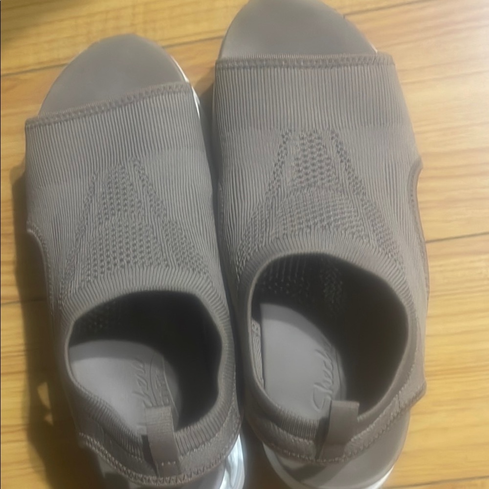 Skechers Sleek Taupe Slip-On Sandals